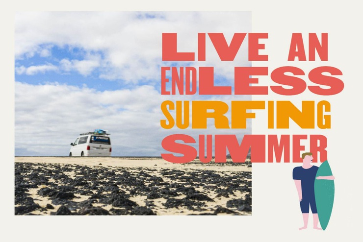 Live an endless surfing summer  Buendía Corralejo Fuerteventura